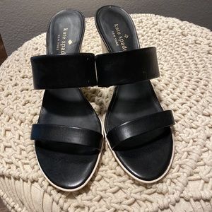 • Kate Spade • Womens black and white wedges size 8